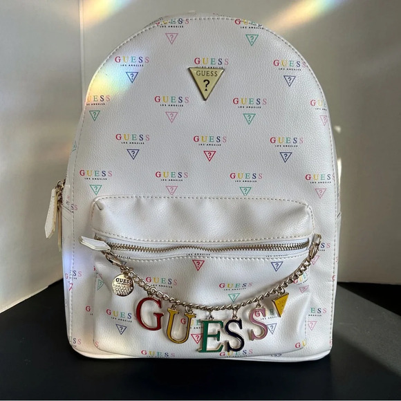Guess Handbags - White guess backpack (LA)